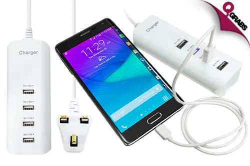 From QR49 Charge Away with Power Adapters with Four USB Ports! (Up to QR188 Value)